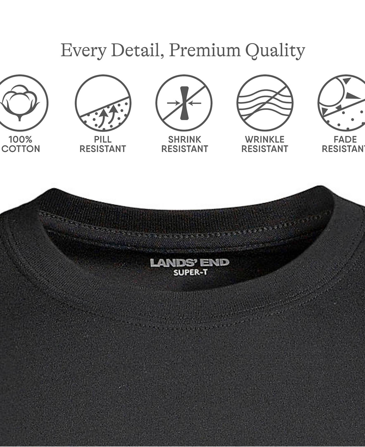 Lands' End Big & Tall Super-t Short Sleeve T-Shirt