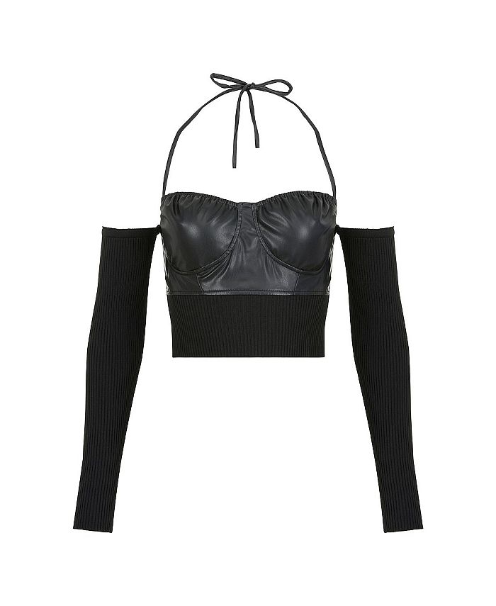 NOCTURNE Women's Long Sleeved Crop Top Macy's