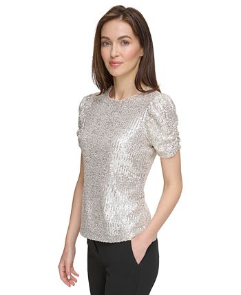 Dkny sequin top discount