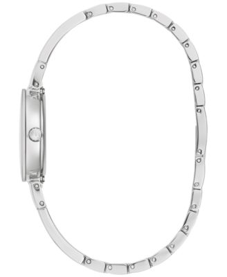 Women's Marc Anthony Modern Diamond Accent Stainless Steel Bangle Bracelet Watch 26mm