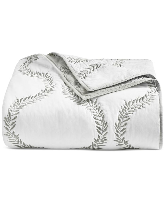 Charter Club Grayson Embroidery Cotton Quilt, Twin, Created for Macy's