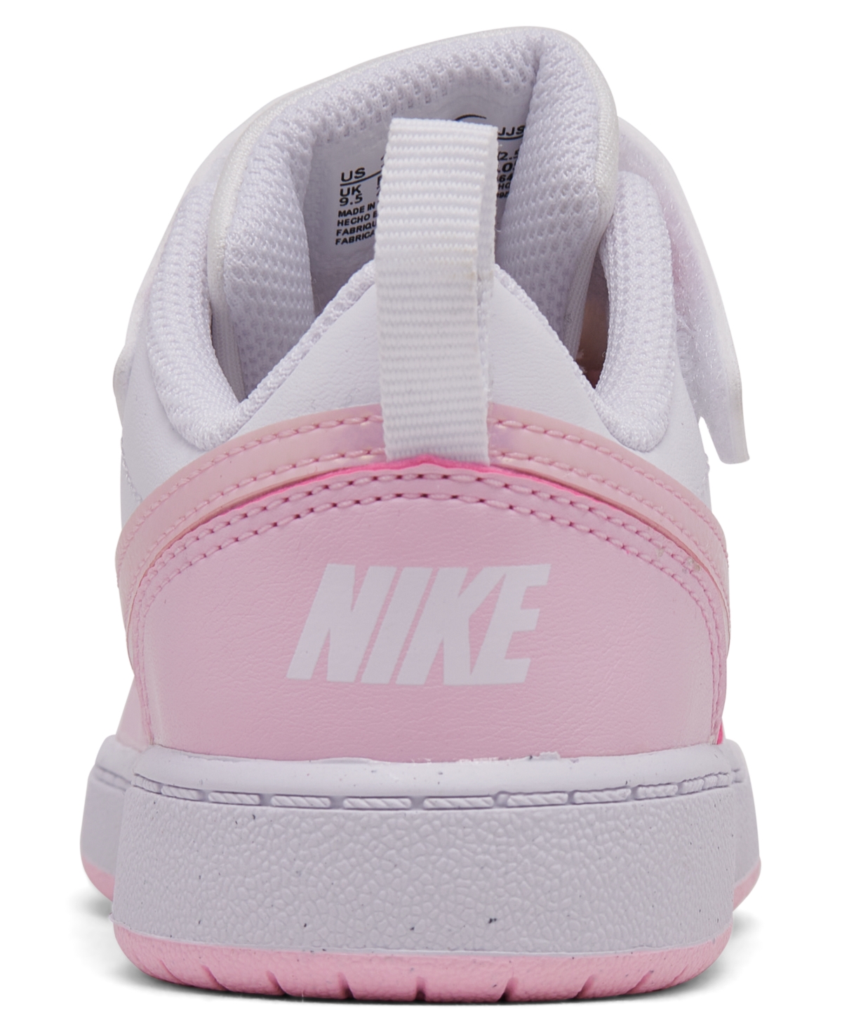 Nike Toddler Girls Court Borough Low Recraft Adjustable Strap Casual Sneakers from Finish Line - Pink Foam