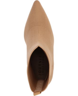 Women's Noralinn Knit Stacked Flared Heel Dress Booties