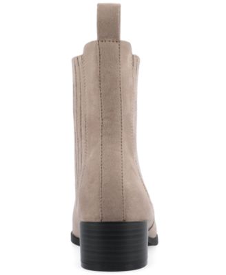 Journee Womens Wrenley Medium and Wide Width Chelsea Square Toe Booties