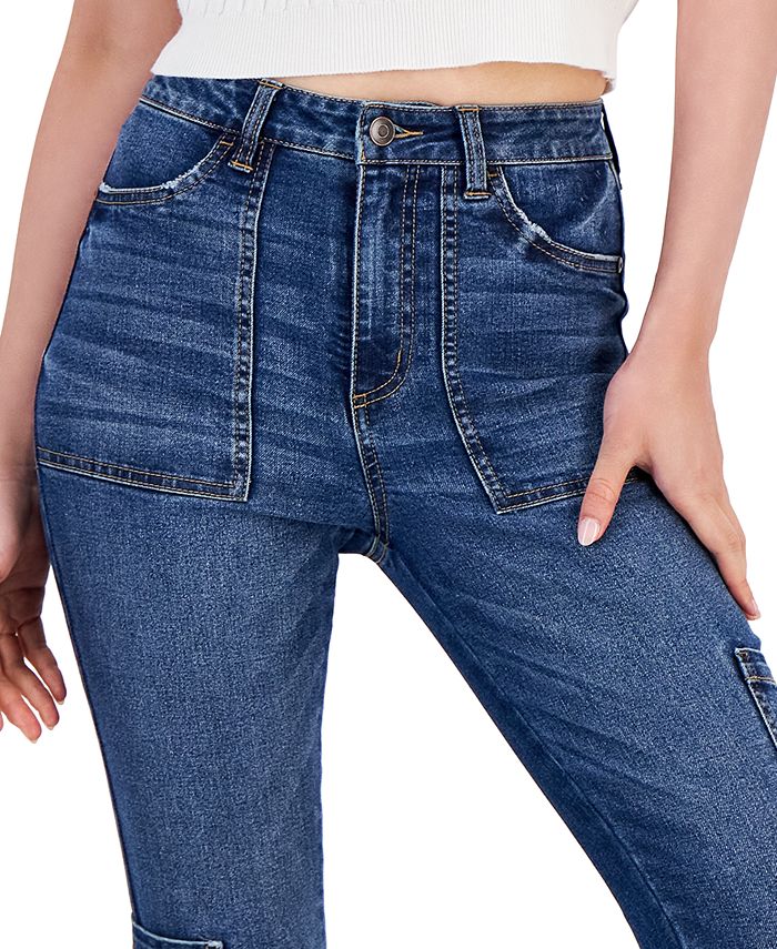 Celebrity Pink Juniors' Patch-Pockets Slim Skinny Jeans - Macy's