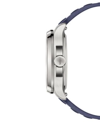 Men's Swiss Automatic Multifort Blue Rubber Strap Watch 41mm