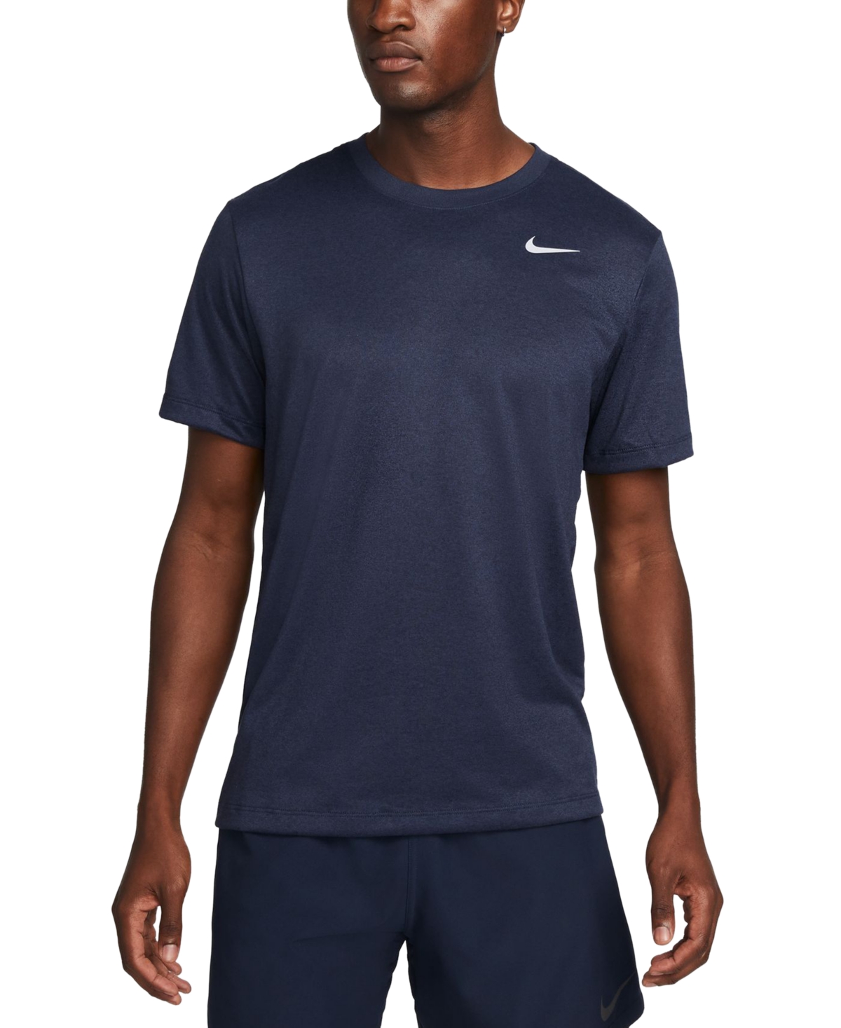 Shop Nike Men's Dri-fit Legend Fitness T-shirt In Dark Obsidian,college Navy,matte Silver