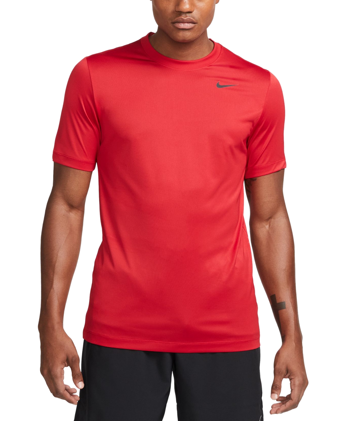 Shop Nike Men's Dri-fit Legend Fitness T-shirt In Gym Red,black