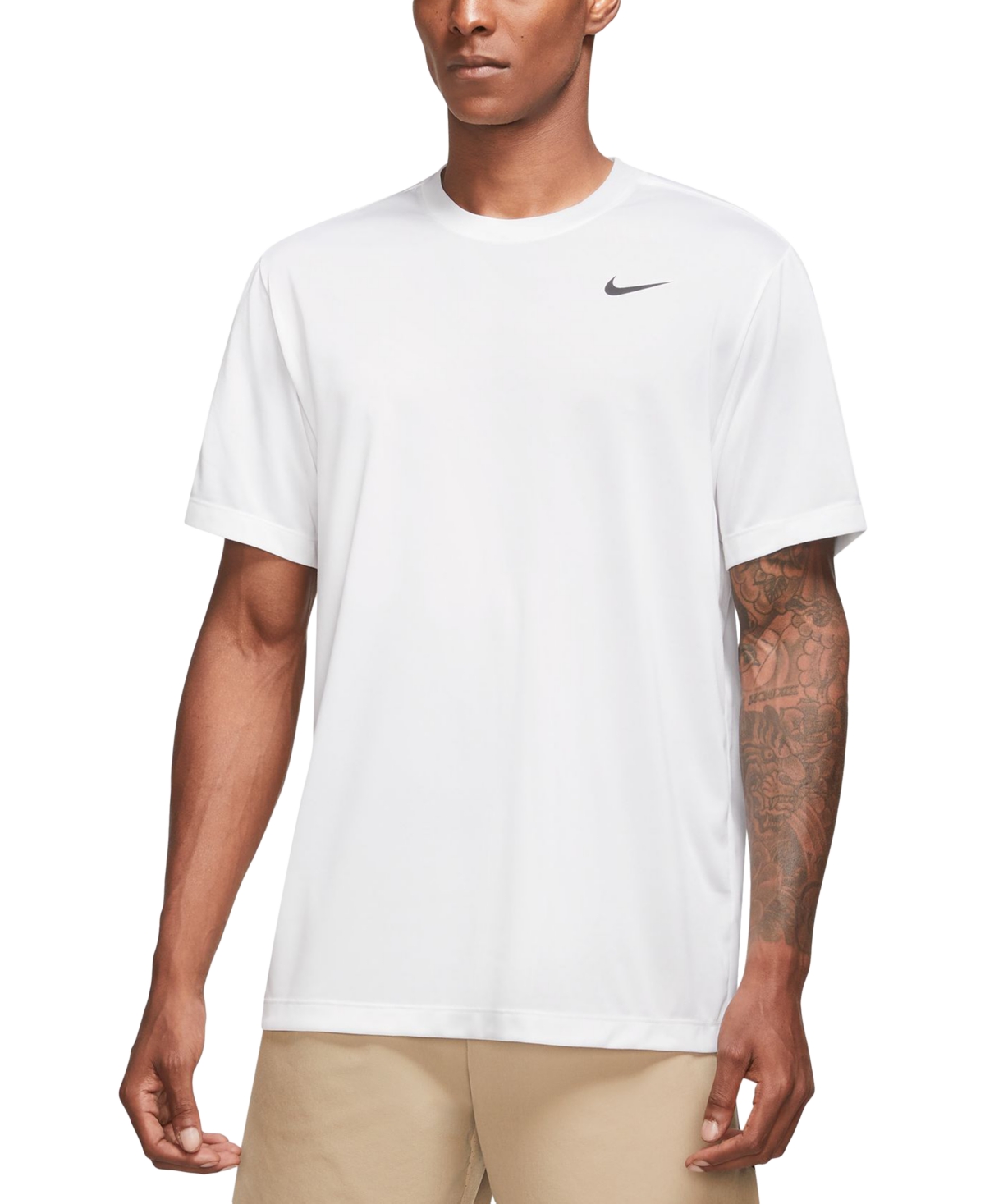 Shop Nike Men's Dri-fit Legend Fitness T-shirt In White,black