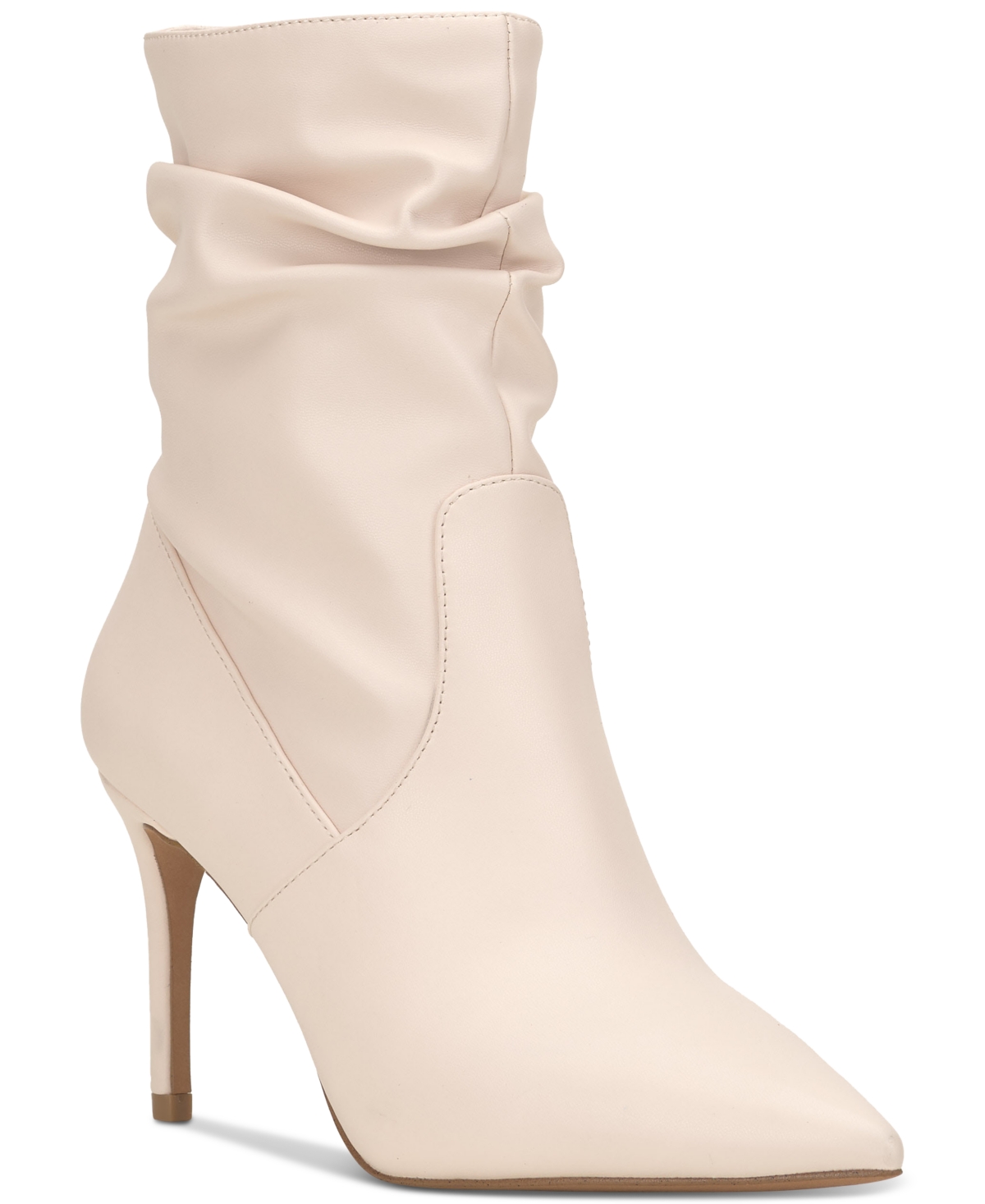 Jessica Simpson Women's Siantar Slouched Dress Booties In Chalk Faux Leather