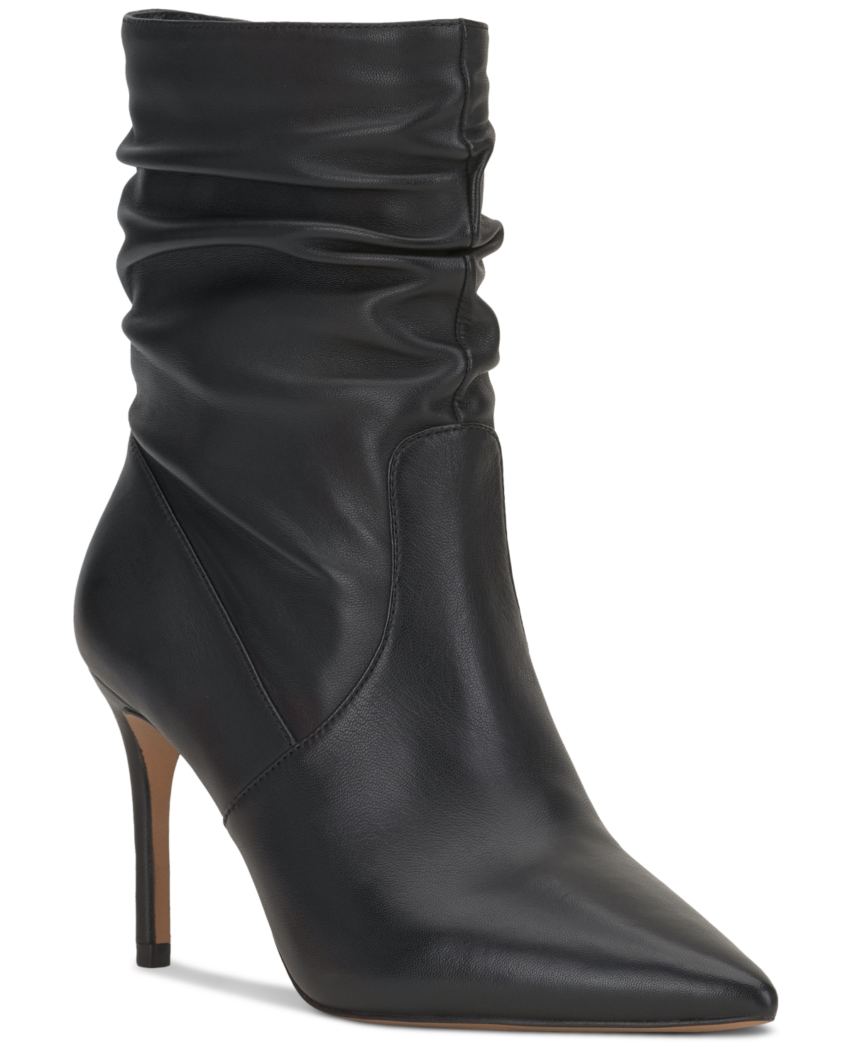 Jessica Simpson Women's Siantar Slouched Dress Booties In Black Leather