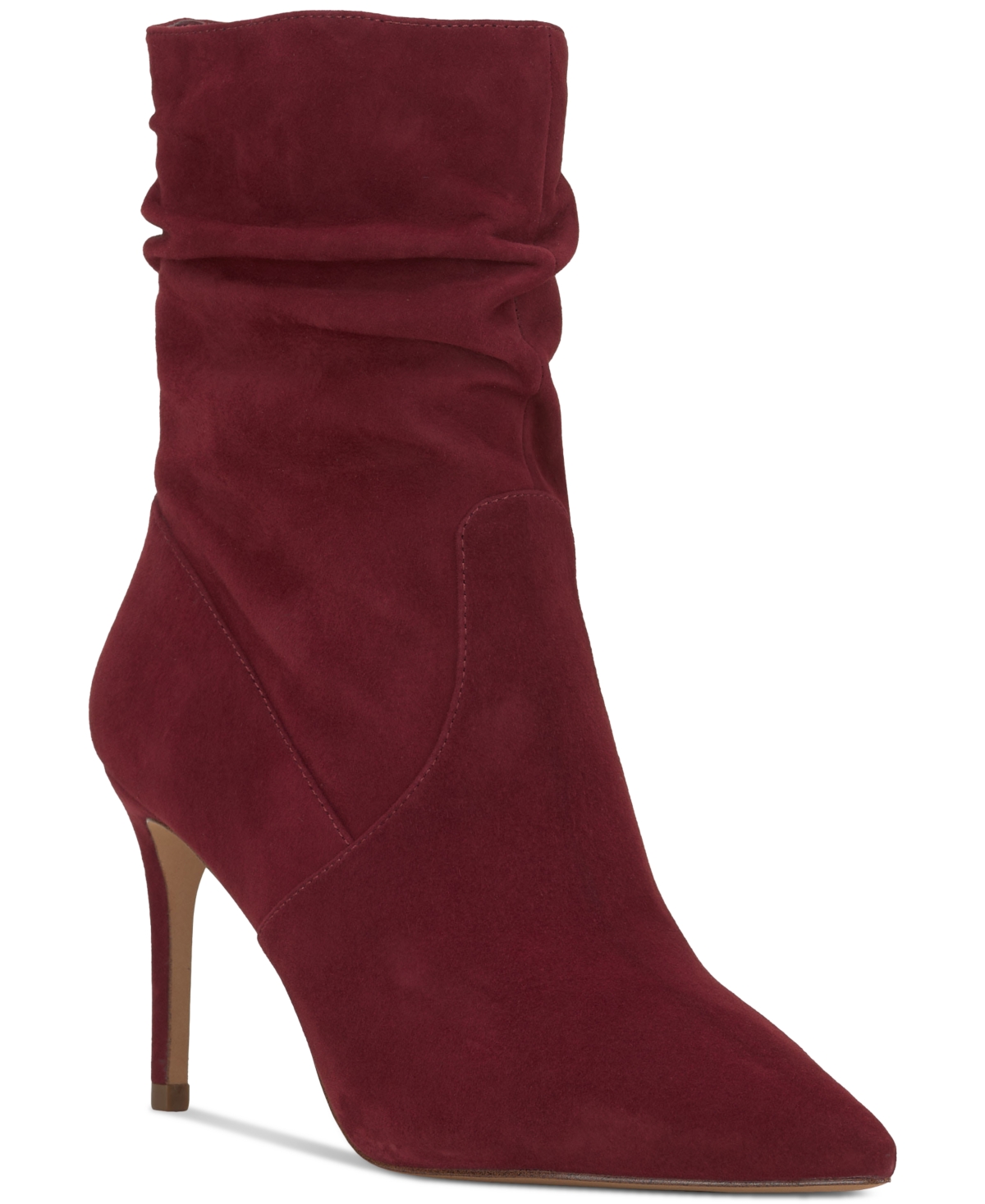 Shop Jessica Simpson Women's Siantar Slouched Dress Booties In Malbec Leather
