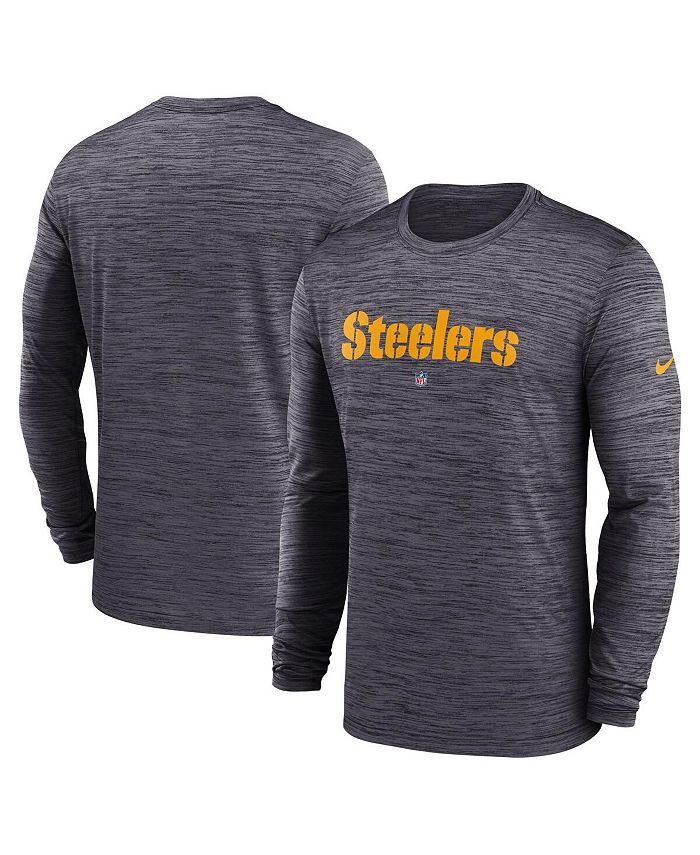 Nike Men's Black Pittsburgh Steelers Sideline Team Velocity Performance  Long Sleeve T-shirt - Macy's