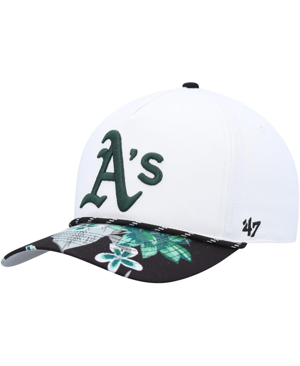 47 Brand Men's ' White Oakland Athletics Dark Tropic Hitch Snapback Hat