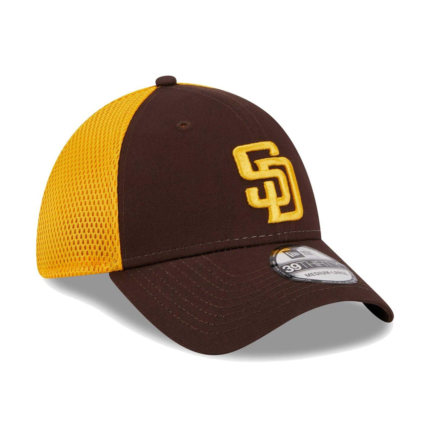 Мужская кепка New Era Brown San Diego Padres Team Neo 39THIRTY Flex Hat — фото 4