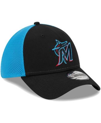 Men's Black Miami Marlins Team Neo 39THIRTY Flex Hat