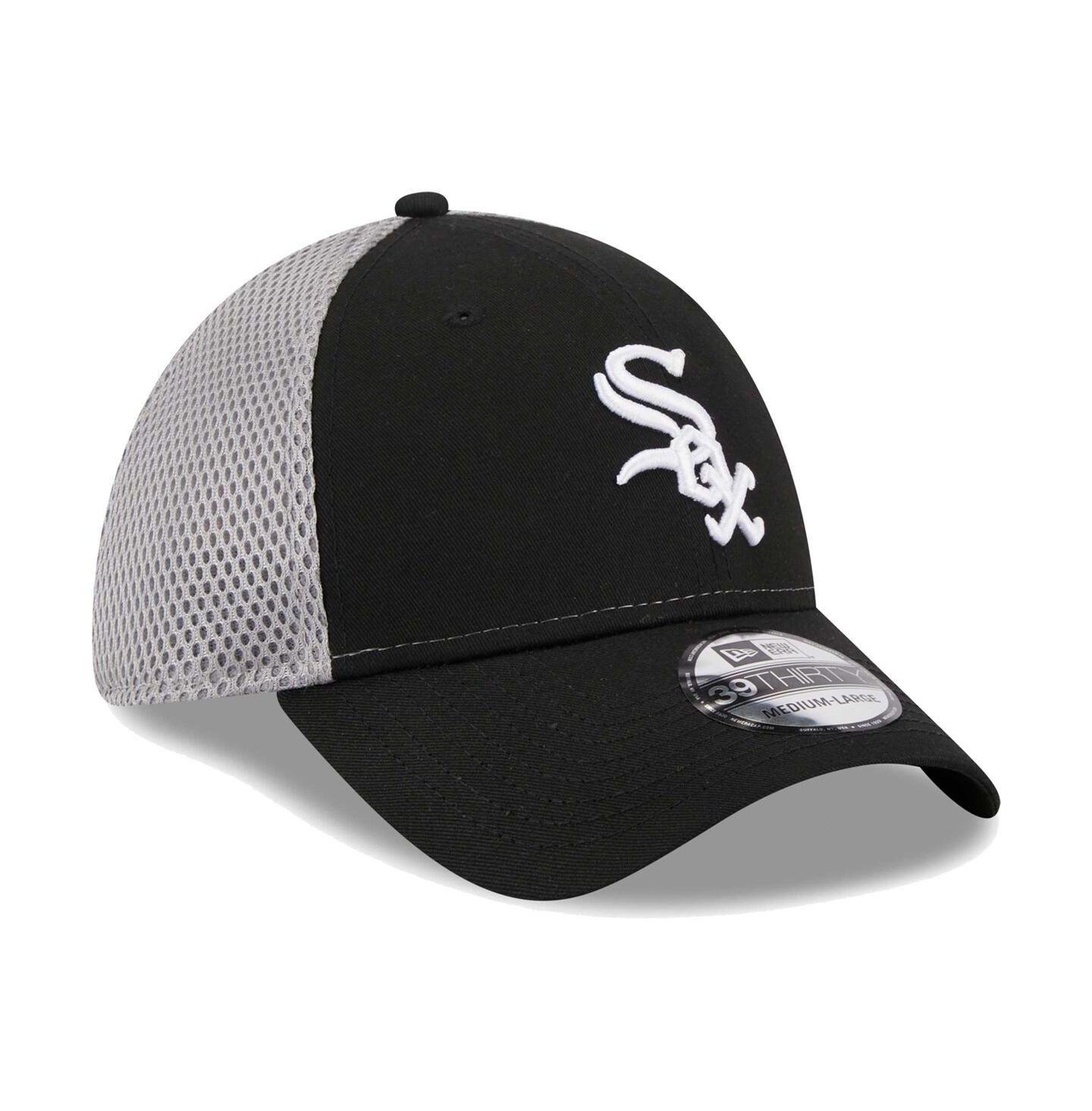 Мужская кепка New Era Black Chicago White Sox Team Neo 39THIRTY Flex Hat — фото 4