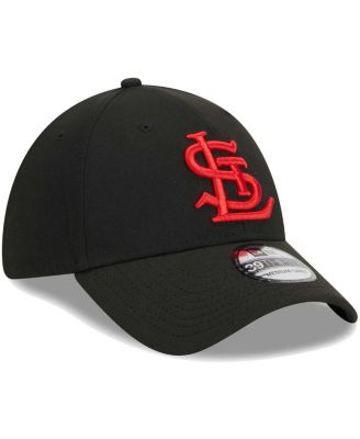 Men's Black St. Louis Cardinals Logo 39THIRTY Flex Hat
