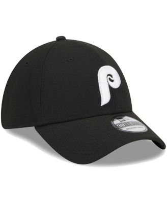 Men's Black Philadelphia Phillies Logo 39THIRTY Flex Hat