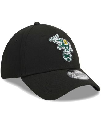 Men's Black Oakland Athletics Logo 39THIRTY Flex Hat