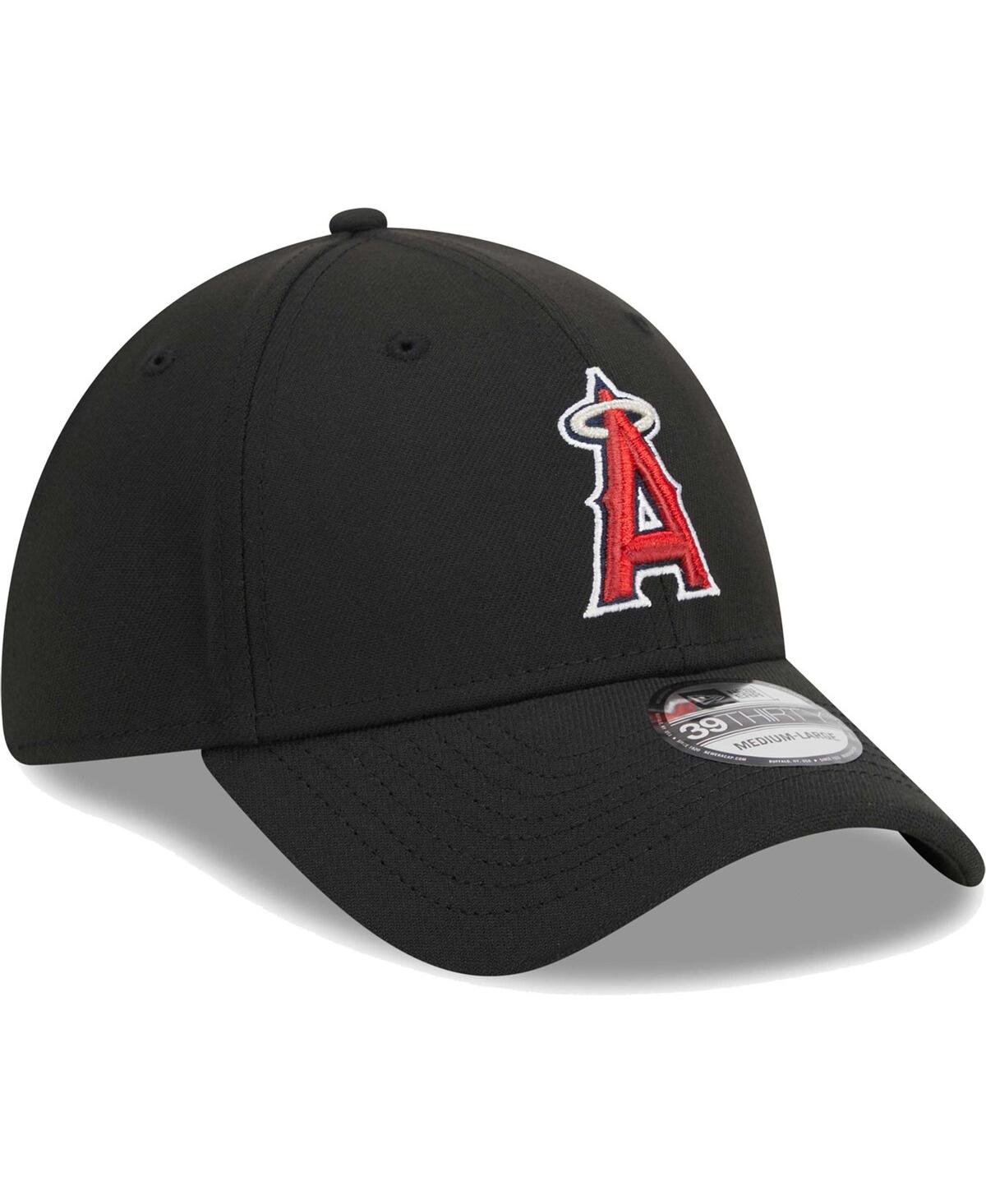 Men's New EraLos Angeles Angels Logo 39THIRTY Flex Hat - Black