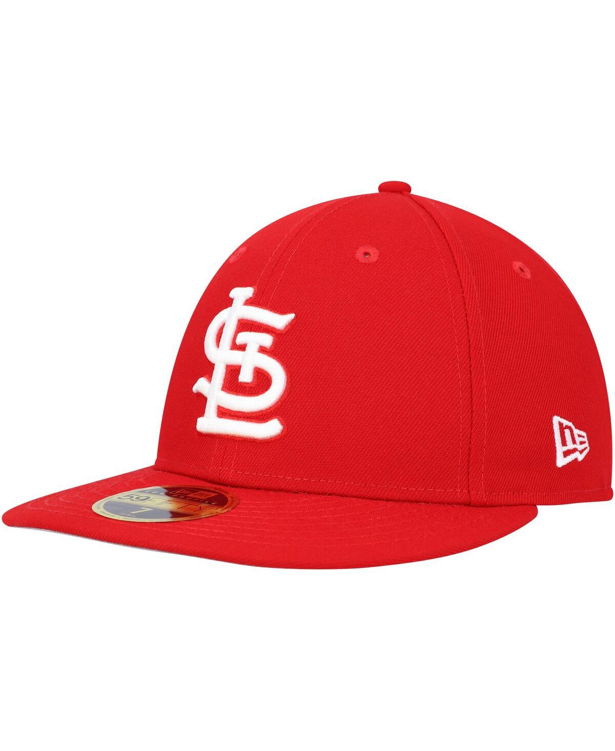 NEW ERA MEN'S NEW ERA SCARLET ST. LOUIS CARDINALS LOW PROFILE 59FIFTY FITTED HAT