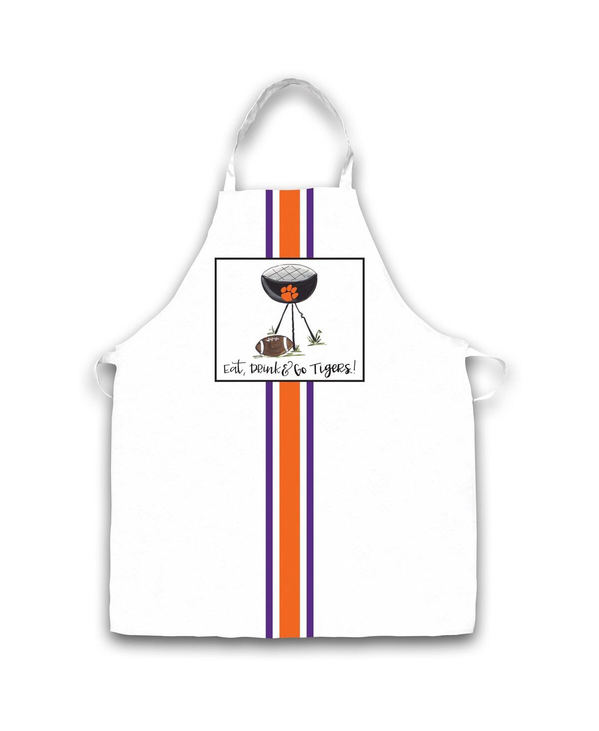 Clemson Tigers Eat Drink and Go Team Apron - White