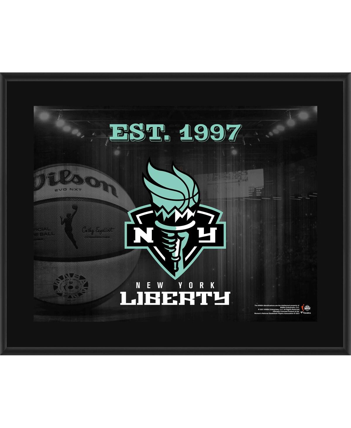 Fanatics Authentic New York Liberty 10.5" X 13" Sublimated Horizontal Team Logo Plaque In Black