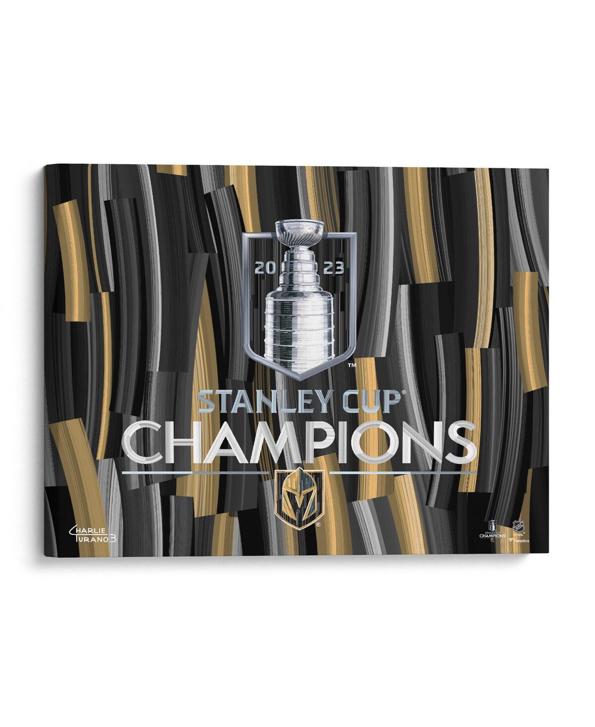 Fanatics Authentic Vegas Golden Knights Stretched 16" X 20" 2023 Stanley Cup Finals Champions Canvas Giclee Print In Multi