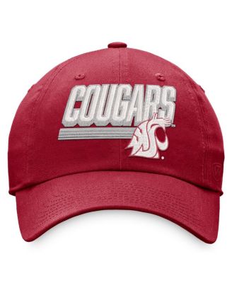 Men's Crimson Washington State Cougars Slice Adjustable Hat