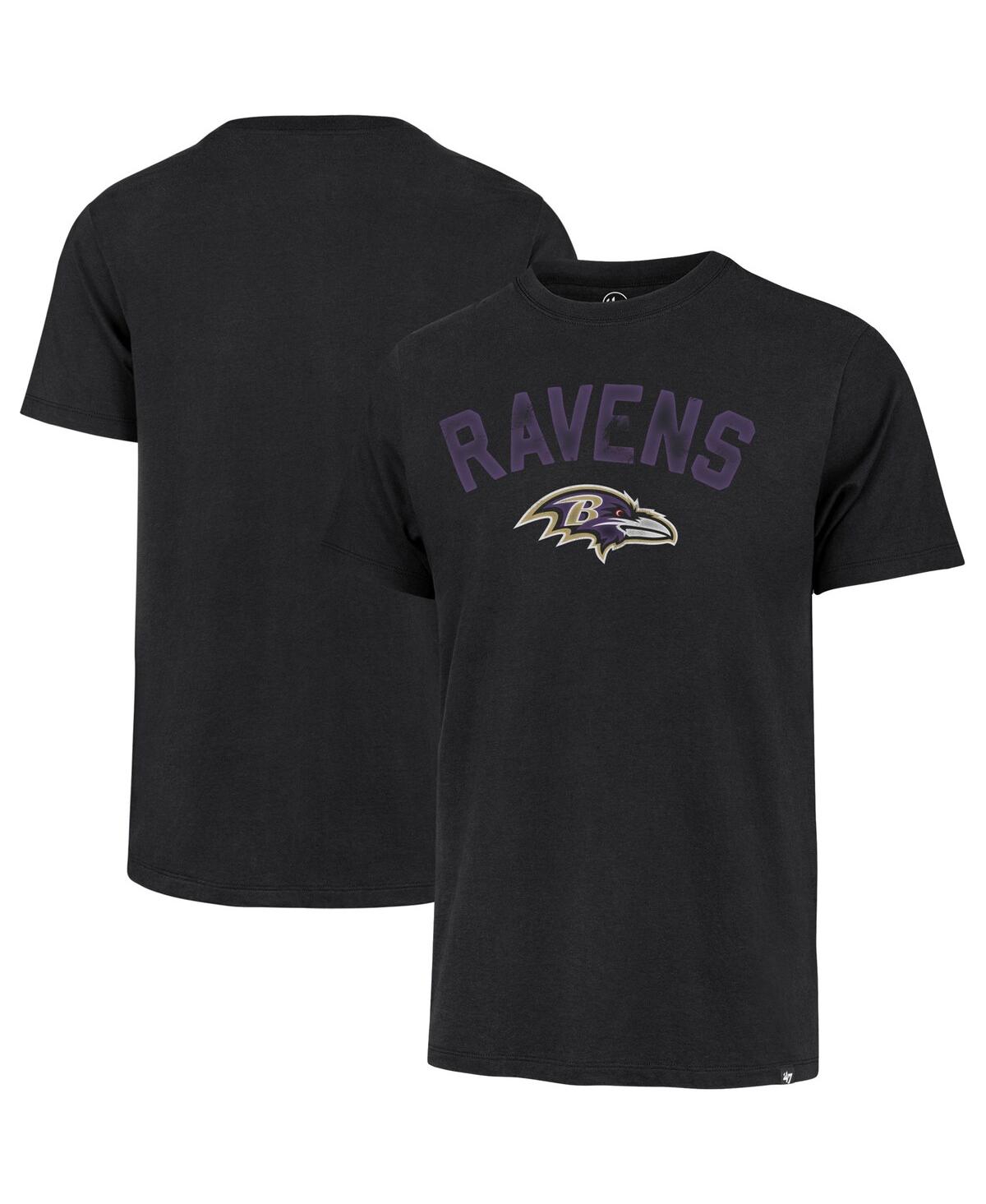 Shop 47 Brand Men's ' Black Baltimore Ravens All Arch Franklin T-shirt