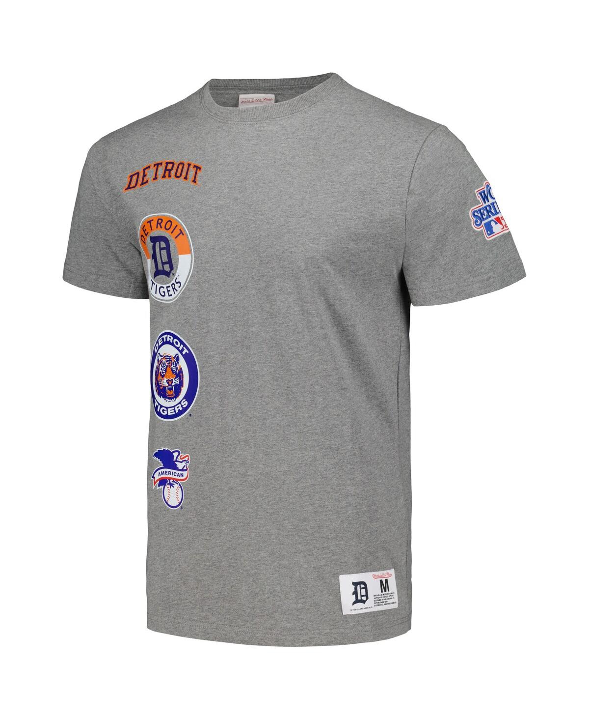 Men's Mitchell & Ness Heather Gray Detroit Tigers Cooperstown Collection City Collection T-Shirt