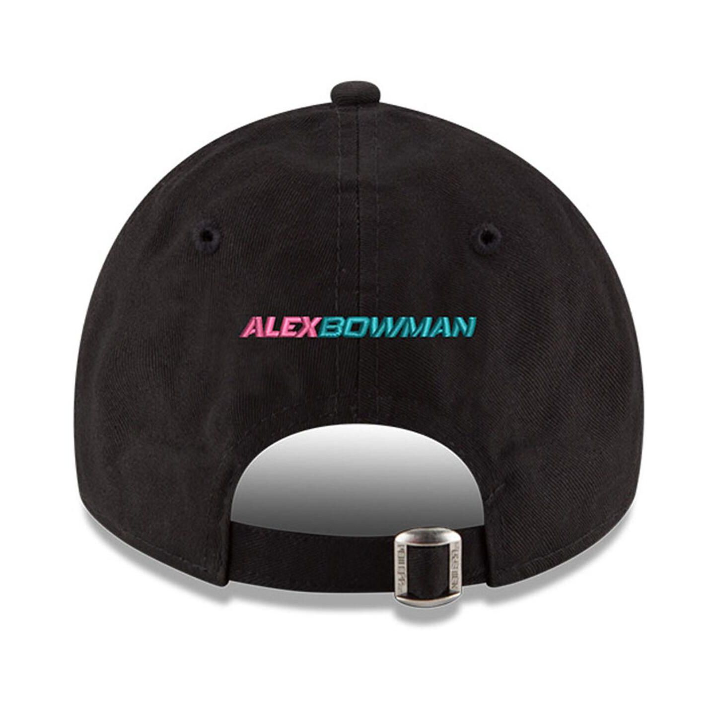 Мужская кепка New Era Black Alex Bowman Enzyme Washed 9TWENTY Adjustable Hat — фото 5