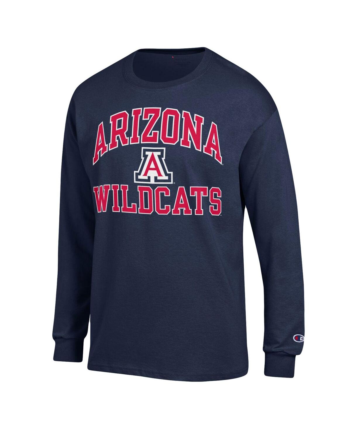 Shop Champion Men's  Navy Arizona Wildcats High Motor Long Sleeve T-shirt