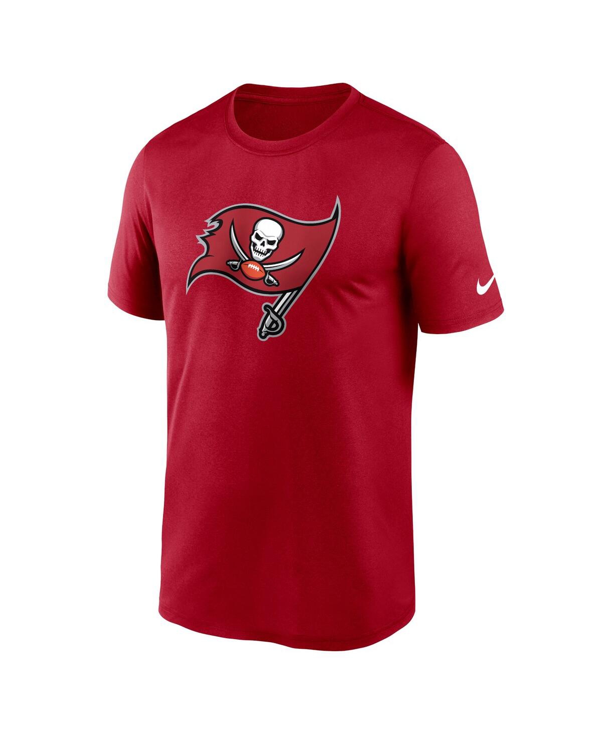 Shop Nike Men's  Red Tampa Bay Buccaneers Legend Logo Performance T-shirt