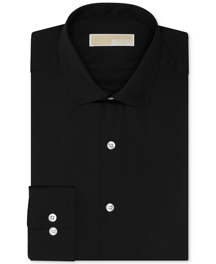 Michael Kors Men's Slim-Fit Non-Iron Twill Solid Dress Shirt - Macy's