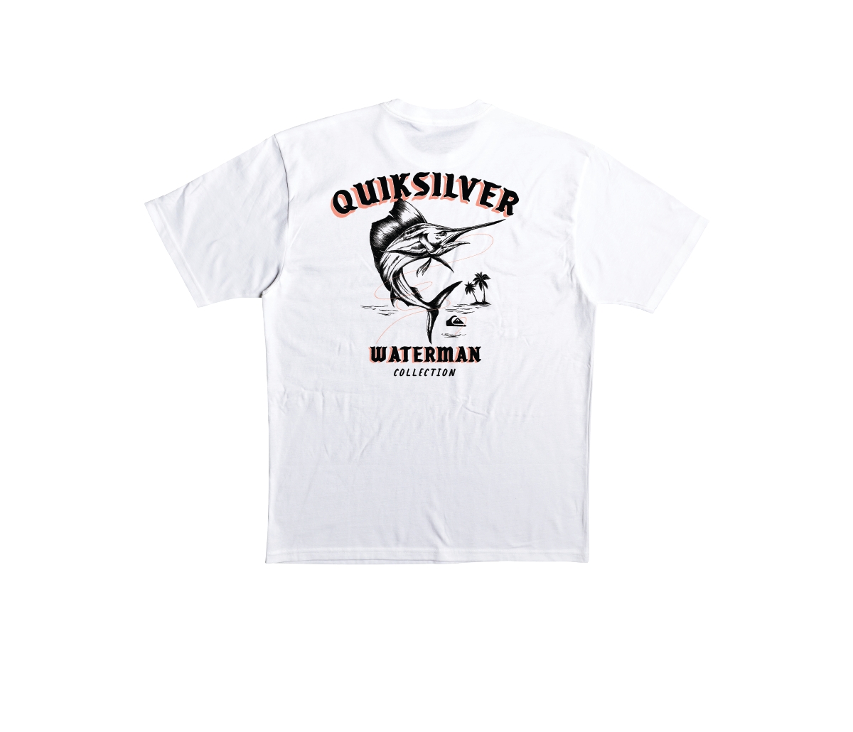 Quiksilver Waterman Men's Fish On Short Sleeves T-shirt In Snow White