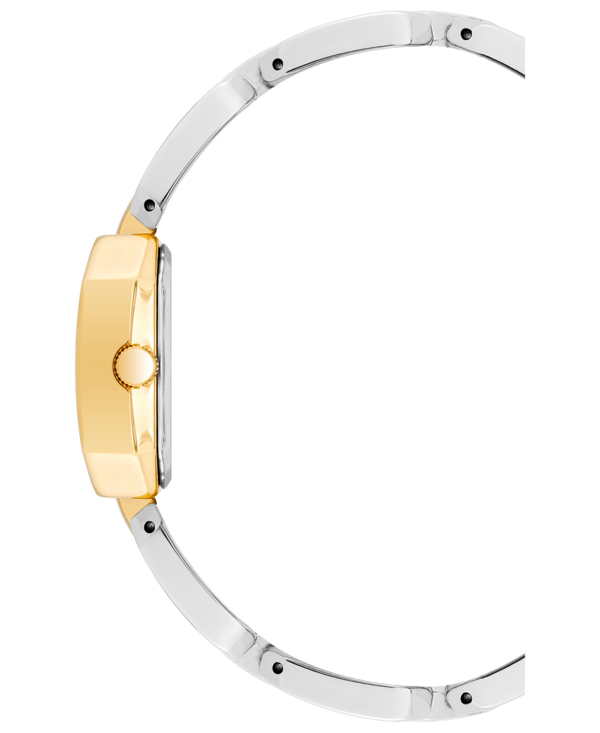 Shop Anne Klein Women's Two-tone Alloy Watch 22mm X 38.5mm In White,silver-tone,gold-tone