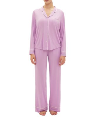 Body Women s 2 Pc. Notched Collar Long Sleeve Pajamas Set