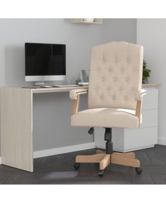 Office Chair, High Back, Tufted, Height Adjustable, 360° Swivel, Upholstered, Home Office Furniture