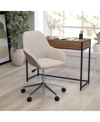 Roma Home Office Bucket Style Chair With 360 Degree Rotating Swivel