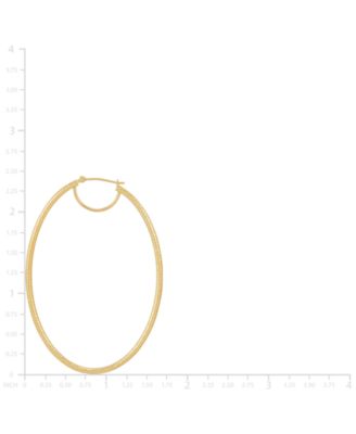 Oval Hoop Earrings in 14k Gold
