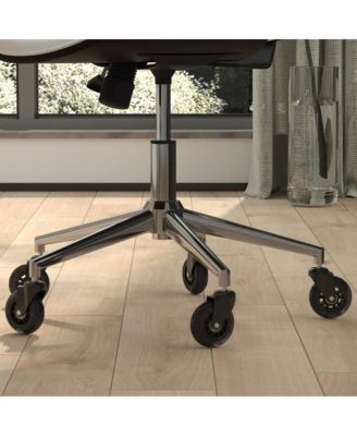 Set Of 5 Polyurethane Rollerblade Wheel Replacement Casters With Steel Frame For Home Office Chairs