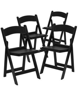 Set Of 4 Plastic Weight Capacity Indoor/Outdoor Resin Folding Chairs