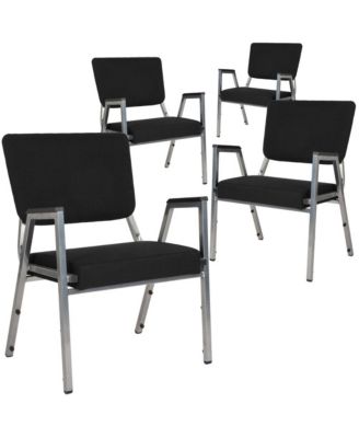 S EMMA + OLIVER 1000 Lb. Rated Black Antimicrobial Fabric Bariatric Medical Reception Chair