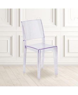 4 Pack Transparent Stacking Side Chair