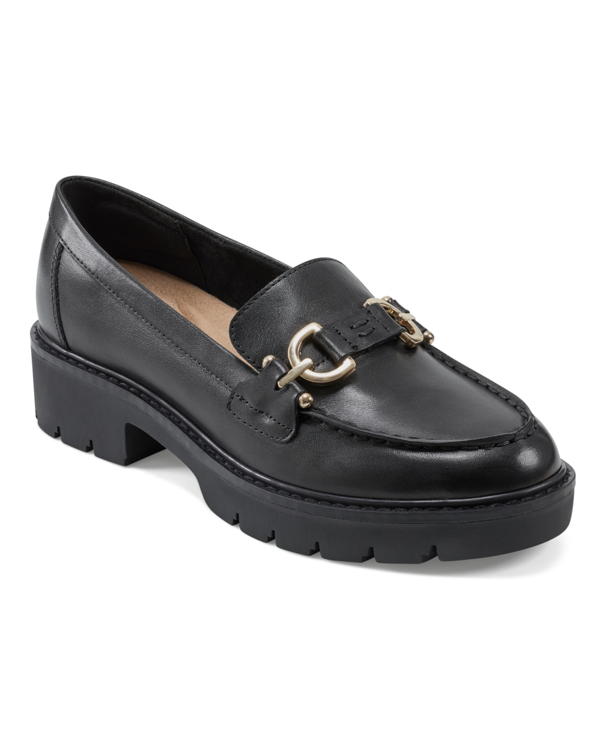 Women's Eflex Kinndle Slip-On Lug Sole Casual Loafers - Black Patent Leather