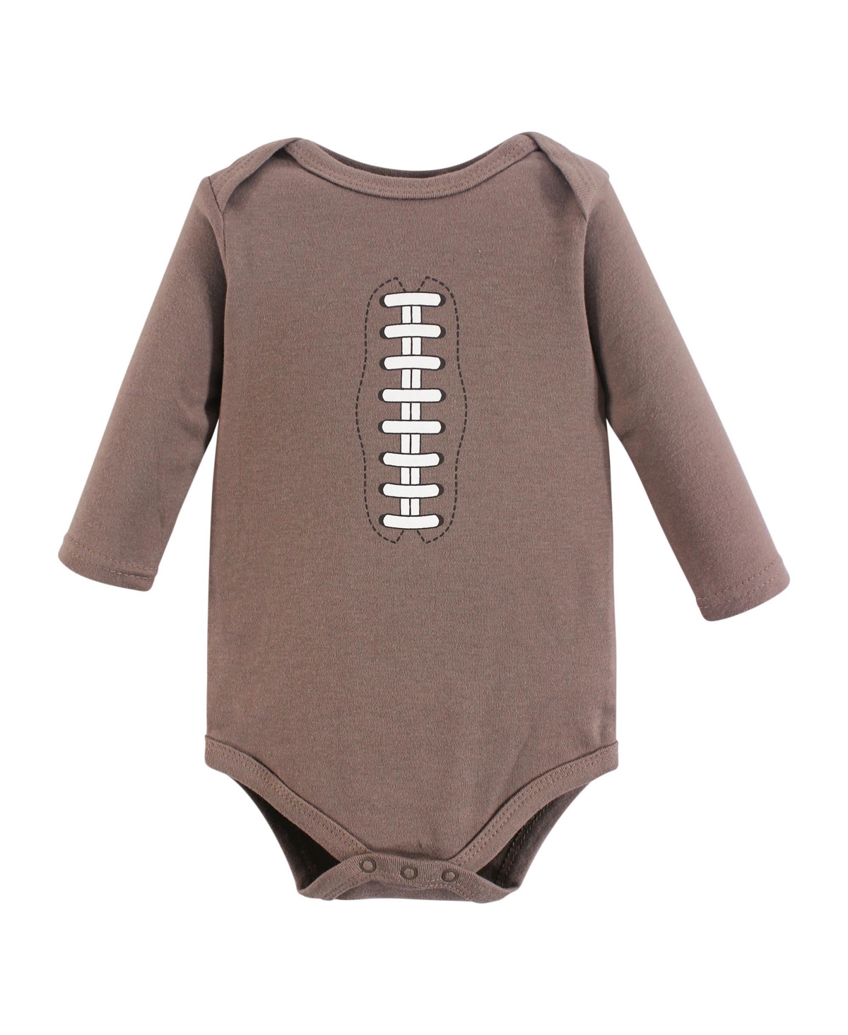 Hudson Baby Baby Boys Cotton Long-Sleeve Bodysuits, 3-Pack - Football mvp