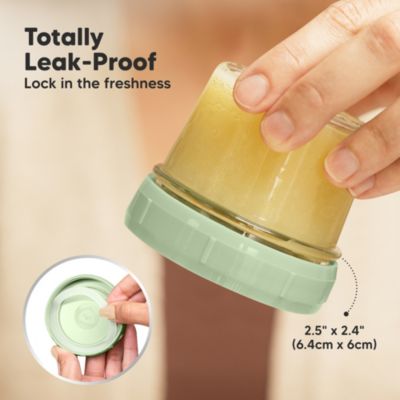 6pk Prep Baby Food Storage Containers, 4 oz Leak-Proof, BPA Free Glass Baby Food Jars for Feeding