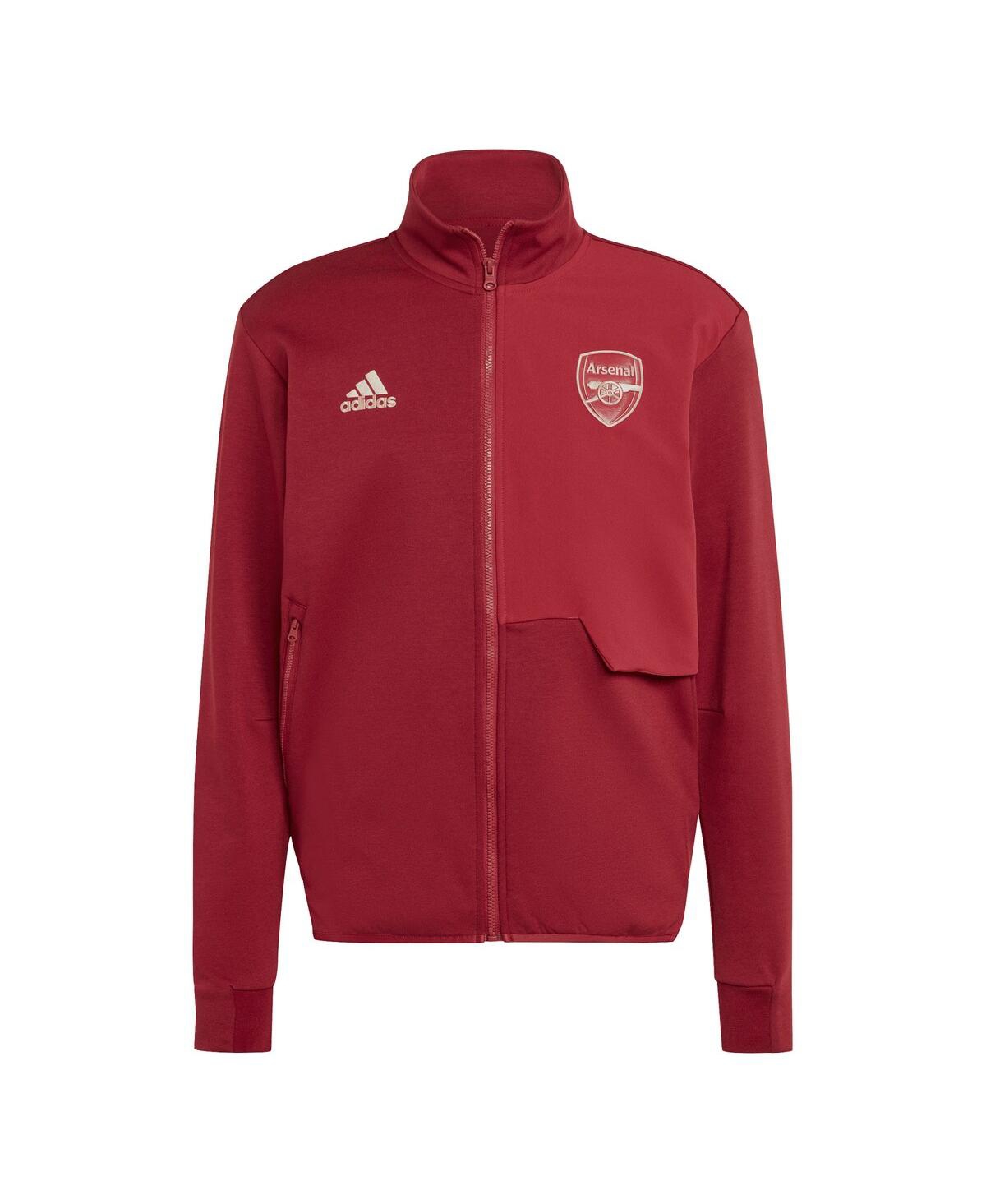 Shop Adidas Originals Men's Adidas Red Arsenal 2023/24 Anthem Full-zip Jacket